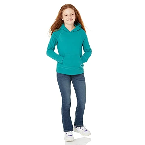 Amazon Essentials Bluza z kapturem dla małych dziewczynek, turkusowy, 4T