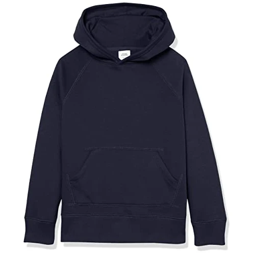 Amazon Essentials Girls' Pullover Hoodie Sweatshirt, Navy, 2 Years