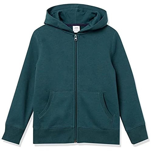 Amazon Essentials Bluzy z kapturem - ciemnozielona bluza chłopięca, XXL, polar