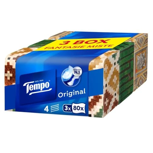 Oferta ograniczona: Tempo Original 837040 Chusteczki, Biały, 3 x 80 szt. z 69.56 PLN na 69.56 PLN (zniżka 0%)