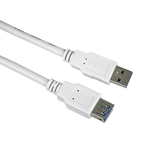 Offerta a tempo: PremiumCord Cavo di Prolunga USB 3.0 5m, Cavo Dati Superspeed ​​​​​​Fino a 5 Gbit/s, Cavo di Ricarica, Presa USB 3.0 Tipo a sulla Spina, a 9 Poli, Schermato 3X, Colore Bianco, Lunghezza 5m - 0.00% da 14.05 € a 14.05 €