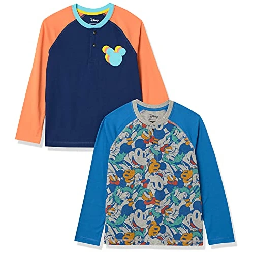 Oferta limitada: Amazon Essentials Disney | Marvel | Star Wars Camisetas Henley de Manga Larga Niño, Pack de 2, Mickey Variado, 4 años de 21.90 EUR a 21.90 EUR (ahorro 0%)