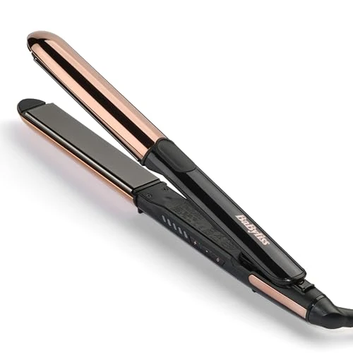 Zeitlich begrenztes Angebot: BaByliss Straight And Curl Brilliance Glätteisen – Titanplatten, Anti-Frizz Ionen-Technologie, schnelles Aufheizen in 15 Sekunden, Locken und Glätten, 5 Temperaturstufen bis 235°C, ST482E von 99.90 € auf 47.00 € (53% Rabatt)