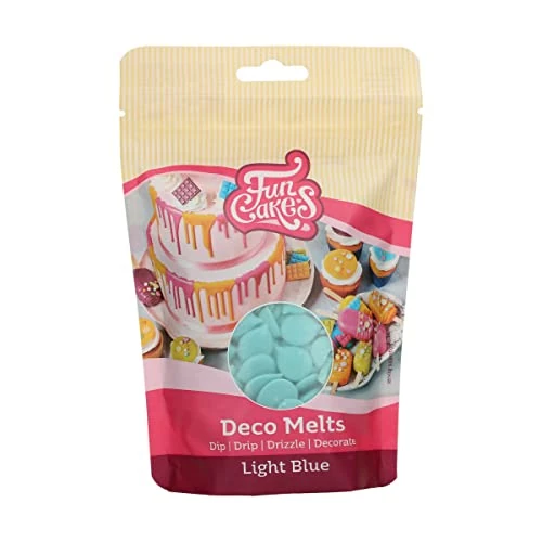 FunCakes Deco Melts Azzurro - Immergere, Gocciolare, Spruzzare E Decorare! Sciogliere Nel Microonde E Versare In Ogni Forma. - 250 g