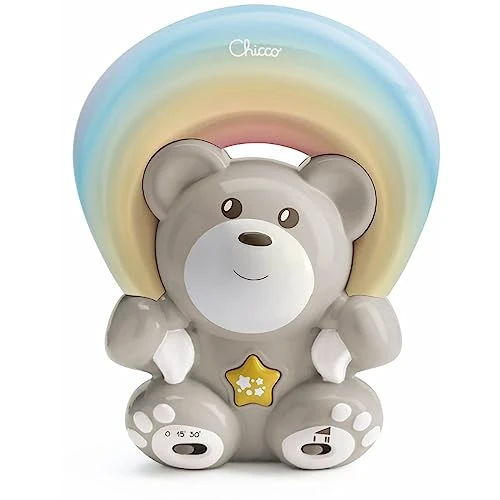 Offerta a tempo: Chicco Rainbow Bear Proiettore Musicale, Luce Notturna Bambini e Neonati, Orsetto con Musica Rilassante e Proiezione Arcobaleno a Larghezza e Direzione Regolabile - Giochi Neonati 0+ Mesi - 14% da 24.90 € a 21.43 €