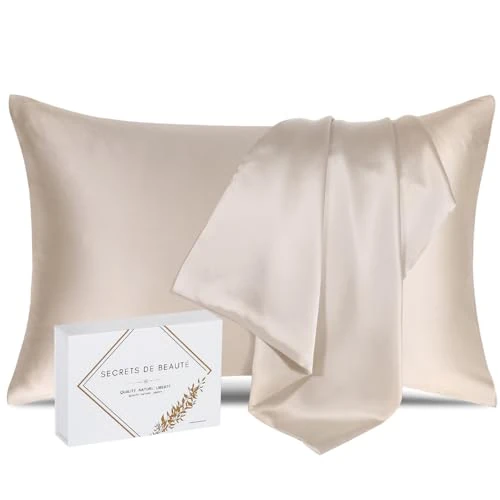 Oferta limitada: Funda de Almohada de Seda de Morera 100%, 25 Momme, Champán, 50 x 75 cm de 57.90 € a 57.90 € (ahorro 0.00%)