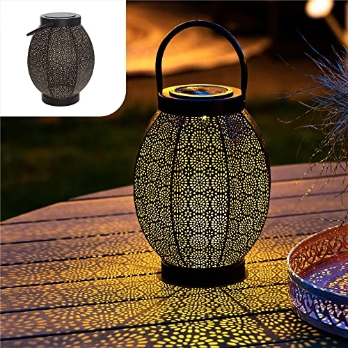 Gadgy Moroccan Solar Lantern - Outdoor Table Light for Garden - Waterproof Sustainable Lighting