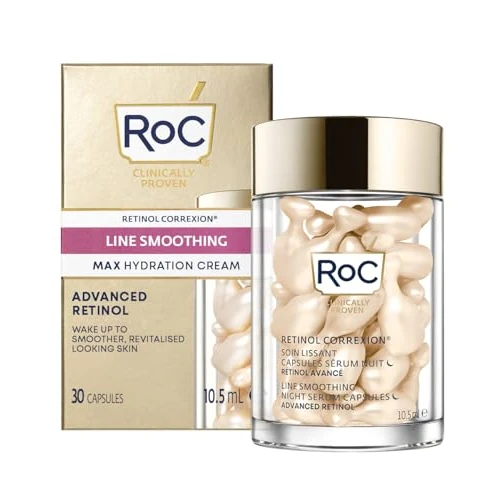 Offerta a tempo: RoC - Retinol Correxion Line Smoothing Siero Notte - Anti Rughe e Invecchiamento - Idratante e Rassodante - Leviga la Pelle - Capsule 30 Pezzi - 5% da 38.40 € a 36.40 €