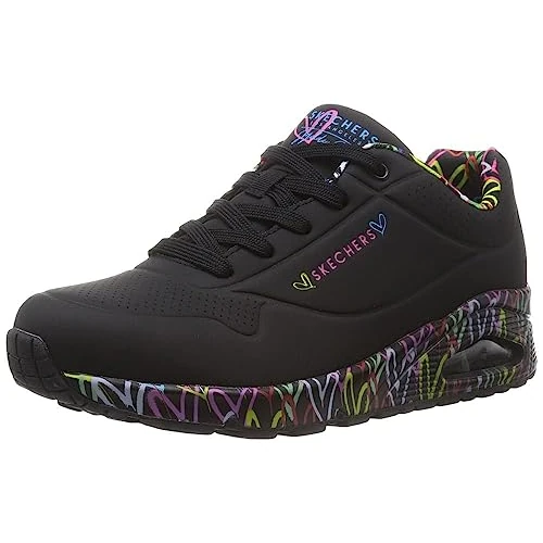 Oferta limitada: Skechers Uno Loving Love, Zapatillas Mujer, Negro, 38.5 EU de 66.75 EUR a 58.95 EUR (ahorro 12%)