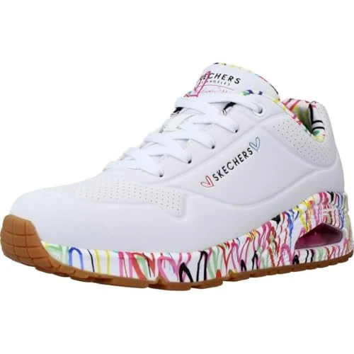 Limited-time offer: Skechers Women's Uno Loving Love Trainer, White, 2 UK from 89.00 £ to 64.99 £ (save 27%)