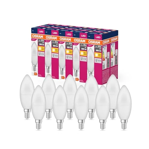 Oferta limitada: OSRAM Valor de estrella LED de Lámpara LED B60 Classic B60 para enchufe E14, forma de vela, FR, 806 lúmenes, blanco cálido (2700k), reemplazo de bombillas convencionales de 60 W, 10 paquetes de 10 de 29.90 EUR a 29.90 EUR (ahorro 0%)