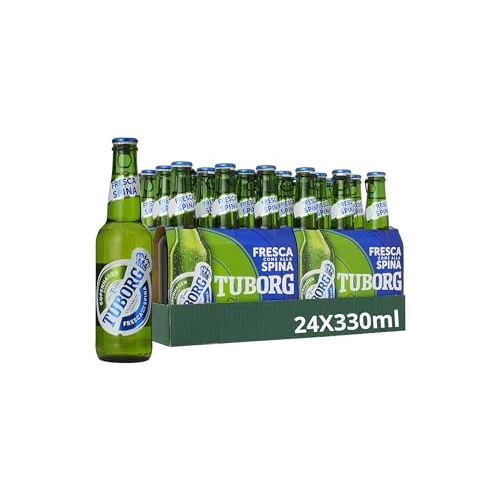 Offerta a tempo: Tuborg Birra - 24 Bottiglie x 330ml — 35% da 21,54 € a 13,96 €