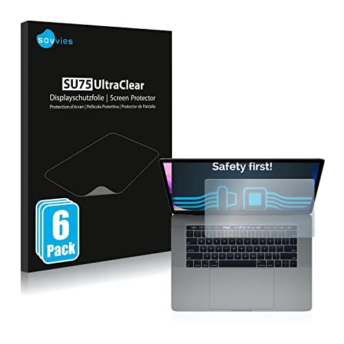 Oferta limitada: savvies Protector Pantalla para Apple MacBook Pro 15" 2019 (Touch Trackpad) 6 Unidades - Película Ultra Transparente de 5.42 EUR a 5.42 EUR (ahorro 0%)
