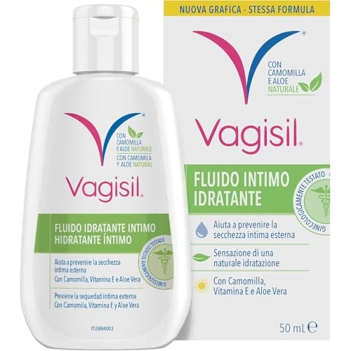 Vagisil Hidratante Íntimo, Previene la Sequedad Íntima Externa, con Camomila y Aloe Natural, Sensación De Lubricación Natural, Ginecológicamente Testado, 50 ml