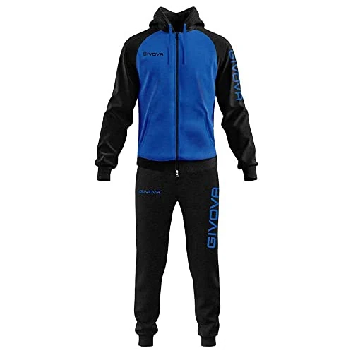 Limited-time offer: Givova Tuta Super King Felpa Suit, Blue/Black, XXS from 33.41 £ to 33.41 £ (save 0.00%)