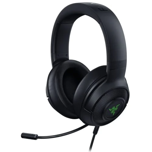 Offerta a tempo: Razer Kraken V3 X - Cuffie da gaming con suono surround 7.1, driver Triforce 40 mm, microfono cardioide pieghevole HyperClear - Illuminazione Chroma RGB - per PC - Nero classico - 85% da 65.58 € a 10.00 €