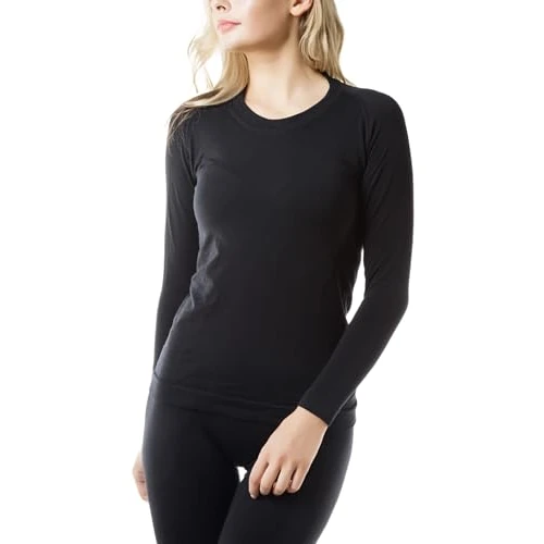 Offre limitee: Relaxsan Zero 3220 (Noir, M) Maillot T-Shirt Thermique Femme Manches Longues sous-vêtements Respirant en Fibre Dryarn et Laine Mérinos de 79.95 EUR a 56.96 EUR (economie 29%)