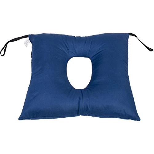 Offerta a tempo: TAKIMED - Cuscino Antidecubito per Sedia a Rotelle, Poltrona, Sedia, Carrozzina, Cuscino Ortopedico Made in Italy in Fibra Cava con Foro Centrale, Fodera 100% Cotone Sanforizzato (42x42x10cm, Blu) - 0.00% da 34.99 € a 34.99 €