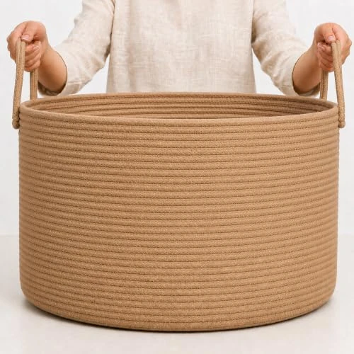 Offerta a tempo: OrganiHaus Cesto 50x33cm XL Miele – Sacca Morbida in Corda di Cotone per Coperte, Indumenti Usati, Giochi del Cane o Asciugamani - 0.00% da 44.99 € a 44.99 €