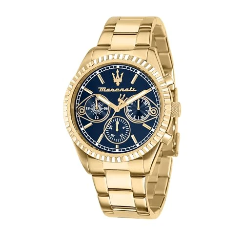 Limitiertes Angebot: Maserati Herren Uhr, COMPETIZIONE Kollektion, Quarzwerk, Multifunktion, aus Edelstahl, Gelbgold PVD - R8853100026 von 269.00 EUR auf 242.10 EUR (Spare 10%)