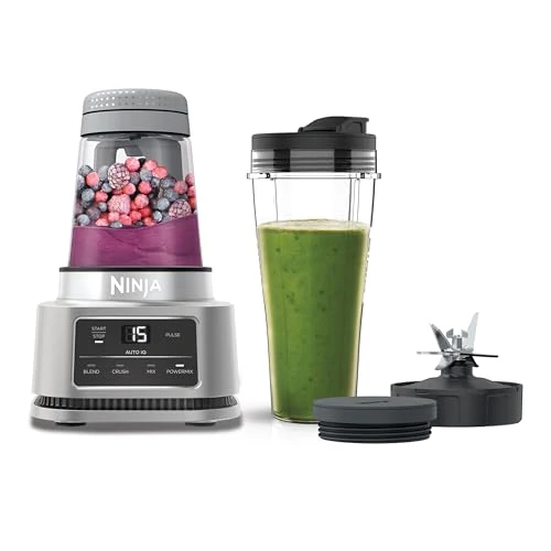 NINJA Blender (CB100EU) Foodi 2-in-1 2in1 Power Nutri Mixer, Black