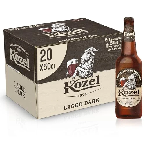 Offerta a tempo: Kozel - Birra Lager Dark - 20 Bottiglie x 500ml — 20% da 29,80 € a 23,80 €