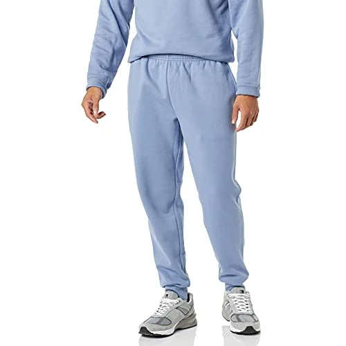 Amazon Essentials Men's Polarowe spodnie joggery, Jasnoniebieski jeansowy, S