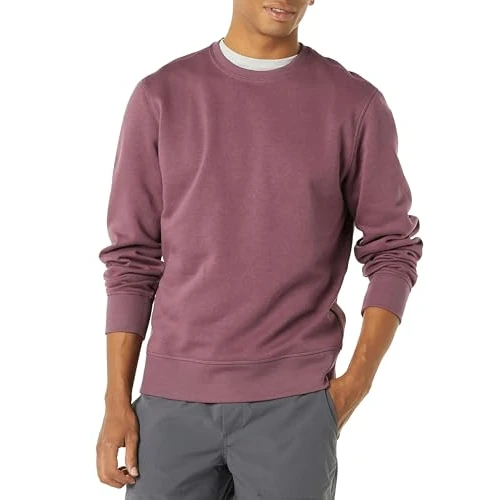 Amazon Essentials Men's Fleece Crew Neck Sweatshirt (Available in Big & Tall), Purple, XS