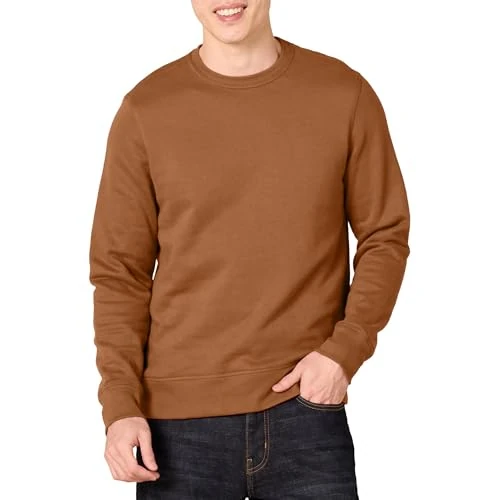 Offerta a tempo: Amazon Essentials Felpa Girocollo in Pile (Disponibile nelle Taglie Big & Tall) Uomo, Marrone Toffee, S - 48% da 16.30 € a 8.54 €