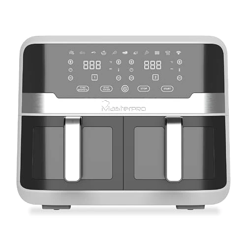 MasterPRO Rocket Duo 900-9 Liter 2400w Double Airfryer - Time and temperature control - Digital display - Easy to clean aluminum baskets - Smartphone control - Airfryer