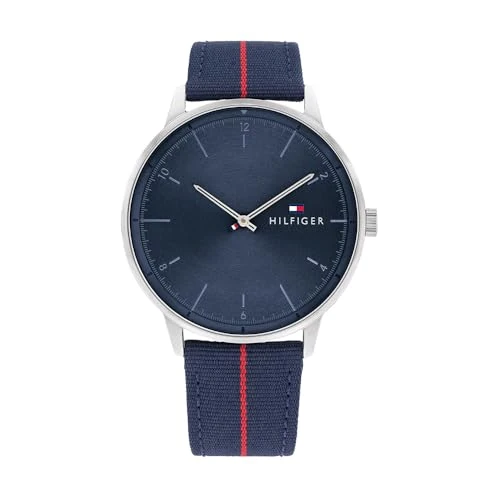 Offre limitée : Tommy Hilfiger Montre Analogique à Quartz pour Homme avec Bracelet en Nylon Bleu Marin - 1791844 de 77.99 EUR à 77.99 EUR (remise 0%)