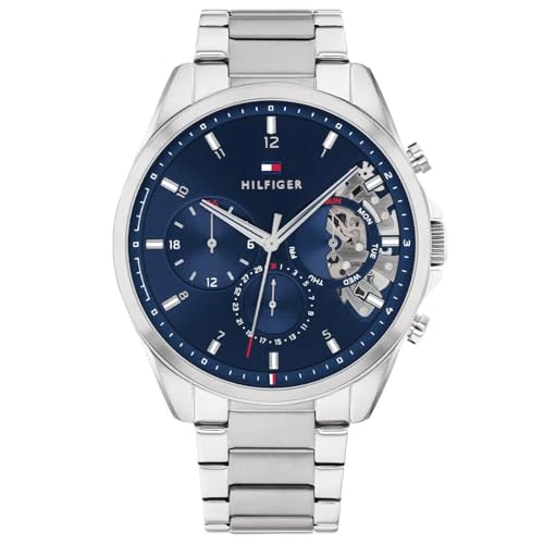 Offerta a tempo: Tommy Hilfiger Orologio Analogico Multifunzione al Quarzo da Uomo con Cinturino in — 30% da 179,00 € a 125,99 €