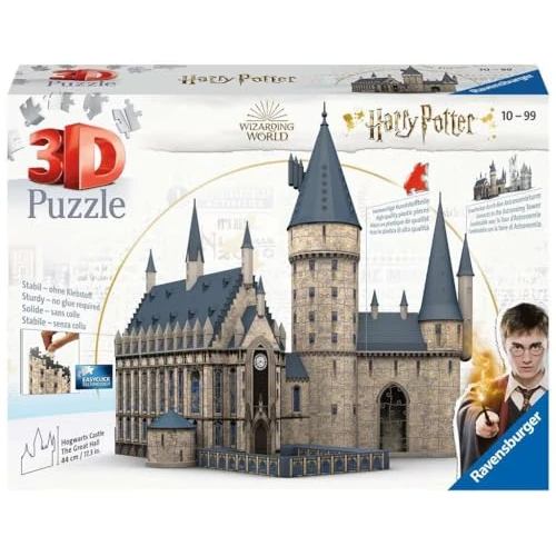 Ravensburger 3D Puzzle 11259 - Harry Potter Hogwarts Schloss - Die Große Halle - 540 Teile - Für alle Harry Potter Fans ab 10 Jahren