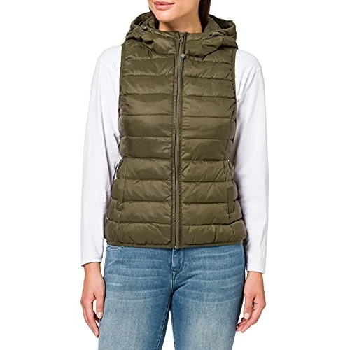 Only Onlnewtahoe Hood Waistcoat Otw Noos, Gilet Donna, Notte Foresta, S