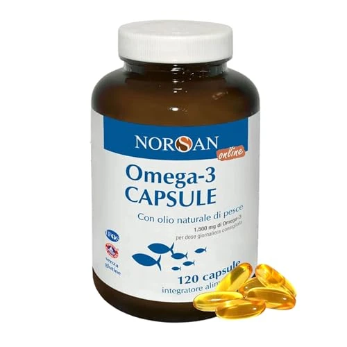 NORSAN Premium Total Omega 3 Kapseln hochdosiert 120 Stück - 1.500mg Omega 3 pro Portion - Kapseln mit 707mg EPA & 368mg DHA-Fischöl aus nachhaltigem Wildfang