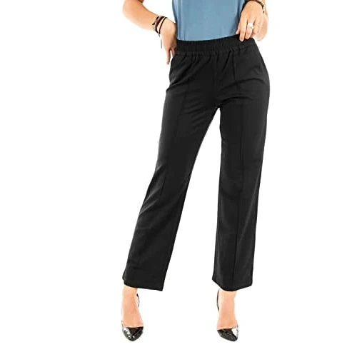 Oferta limitada: Only ONLPOPTRASH-Suki - Pantalones de Corte Ancho para Mujer, Cintura Media, Holgados, Negro, M de 39.99 EUR a 23.99 EUR (ahorro 40%)