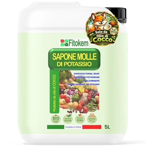 Offerta a tempo: FITOKEM - Sapone Molle Potassico per Piante (5 Litri) Sapone Molle di Potassio per Piante, Insetticida ad Azione Abbattente contro Afidi, Cocciniglia, Effetto Corroborante Naturale e Lava Melata - 0.00% da 39.95 € a 39.95 €