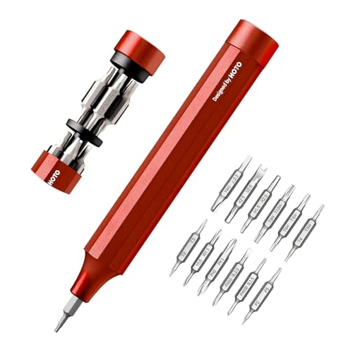Limited-time offer: HOTO 24 in 1 Mini Screwdriver Set, Magnetic Torx Bit Set, Cinnabar Red from 19.99 £ to 12.31 £ (save 38%)