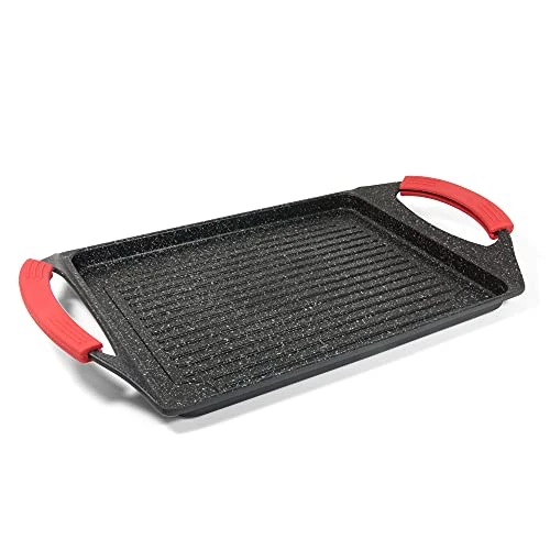 Begrenztes Angebot: Moneta Pro Grill Grillrost, rechteckig, für alle Herdarten einschließlich Induktion, Kochzone 26 x 20 cm, Aluminium, schwarz, 35 x 22 cm von 36.60 EUR auf 36.60 EUR (Rabatt 0%)
