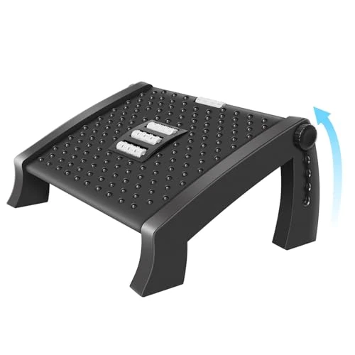 Oferta limitada: Reposapies ergonómico masaje, 6 alturas ajustables antideslizante oficina de 24.97 € a 24.97 € (ahorro 0.00%)