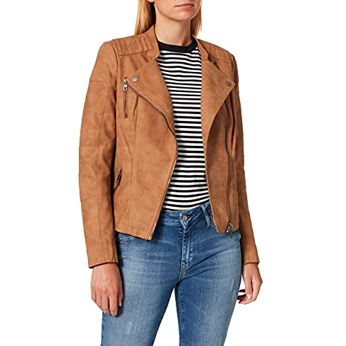 Offre limitée : ONLY Veste de Motard en Simili-Cuir Motard Veste Simili de 49.99 EUR à 34.99 EUR (remise 30%)