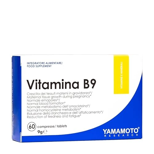 Offre limitée : YAMAMOTO RESEARCH Vitamina B9 Acido folico 400mcg 60 Comprimés de 8.29 EUR à 7.50 EUR (remise 10%)