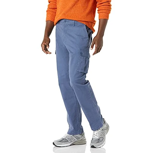 Amazon Essentials Herren Gerade geschnittene Stretch-Cargohose (erhältlich in Big & Tall), Indigo, 35W / 29L