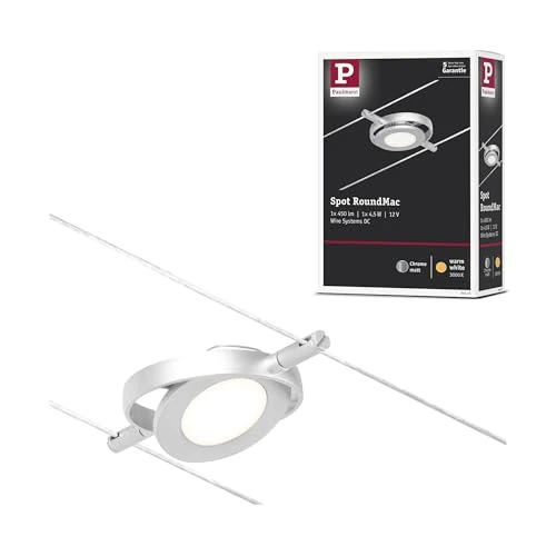 Oferta limitada: Paulmann 94415 CorDuo Sistema de cable LED spot RoundMac DC incl. 1x4,5 vatios extensible cromado mate, cable metálico cromado 3000 K de 39.19 € a 39.19 € (ahorro 0.00%)