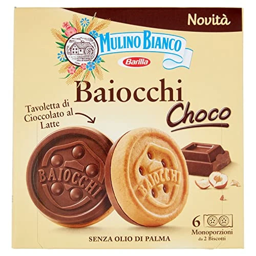 Baiocchi Choco 144gr Mulino Bianco nadziewane kremem pyszne włoskie