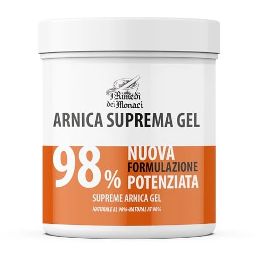 Offerta a tempo: Arnica Suprema per Cavalli Uso Umano Forte 98%, 550 ML, Gel per Massaggi Rilassanti con Lavanda, Menta, Vitamina E, Crema Arnica per Muscoli e Articolazioni 100% Made in Italy - I Rimedi dei Monaci - 15% da 21.99 € a 18.69 €