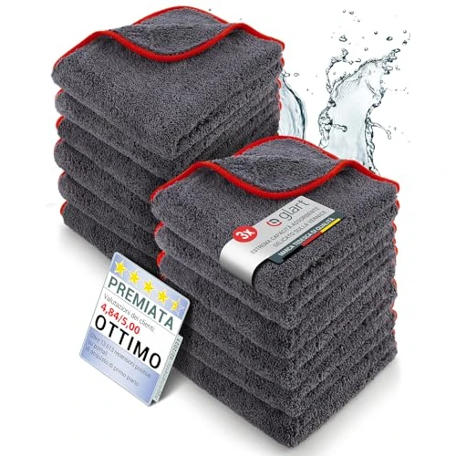 Limited offer: Glart 443TP 12 Pack Super Soft Microfibre Car Cloths 600 GSM Super Absorbent Ultra Soft Lint Free Car Polishing Cloths 40 x 40 cm from 49.98 EUR to 44.98 EUR (save 10%)