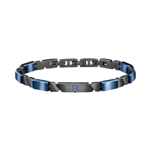 Limited-time offer: Maserati Maserati Stainless steel, Ceramic, grey and blue PVD Men's Bracelet, JEWELS Collection - JM221ATZ01 from 77.04 £ to 77.04 £ (save 0.00%)