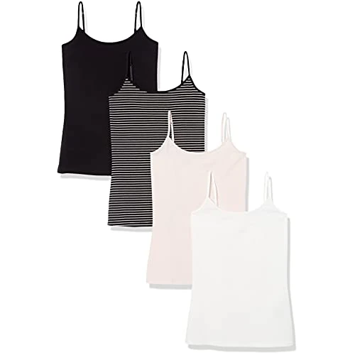 Limited offer: Amazon Essentials Women's Slim-Fit Camisole for Layering and Everyday Wear, Pack of 4 from 27.30 USD to 27.30 USD (save 0%)