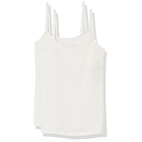 Oferta limitada: Amazon Essentials Camisola de Maternidad para Mujer, 2 Unidades, Color Blanco, Talla S de 18.80 € a 18.80 € (ahorro 0.00%)